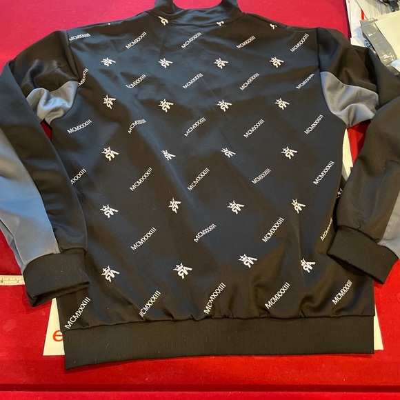 Red Ape Black Gray full Zip Jacket mens 2XL Color Block MCMXXXIII Logo SpellOut - Picture 9 of 15